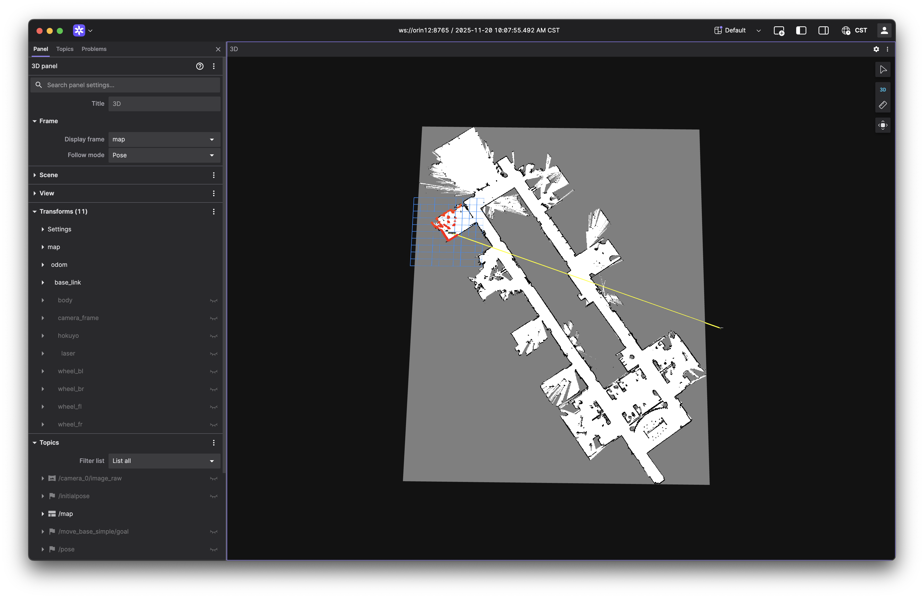SLAM Mapping in Foxglove